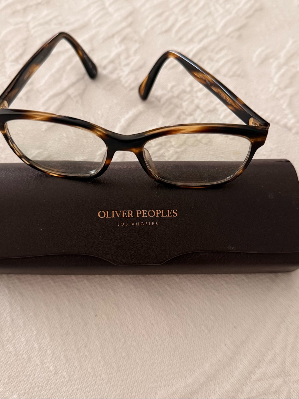 Oliver Peoples Follies OV 5194 5116 140 Brown Tortoise Shell Rectangle Glasses